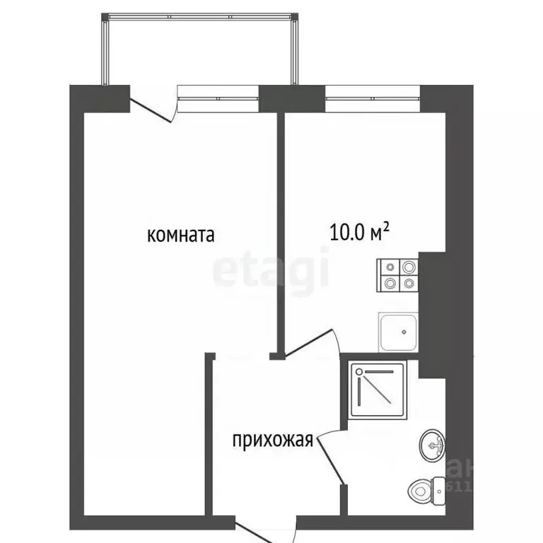 1-к кв. Краснодарский край, Анапа Солнечная ул., 54 (30.5 м) - Фото 1
