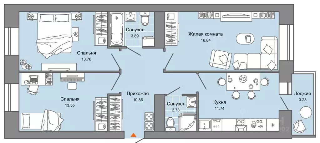 3-к кв. Ульяновская область, Ульяновск Новый Город мкр, Центральный ... - Фото 0