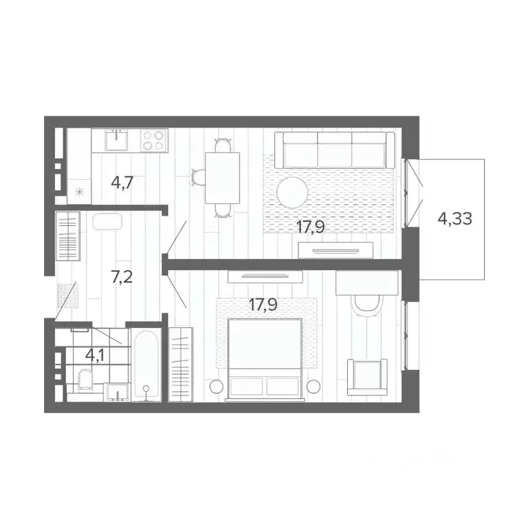 2-к кв. Алтайский край, Барнаул тракт Змеиногорский, 35Б (56.13 м) - Фото 0