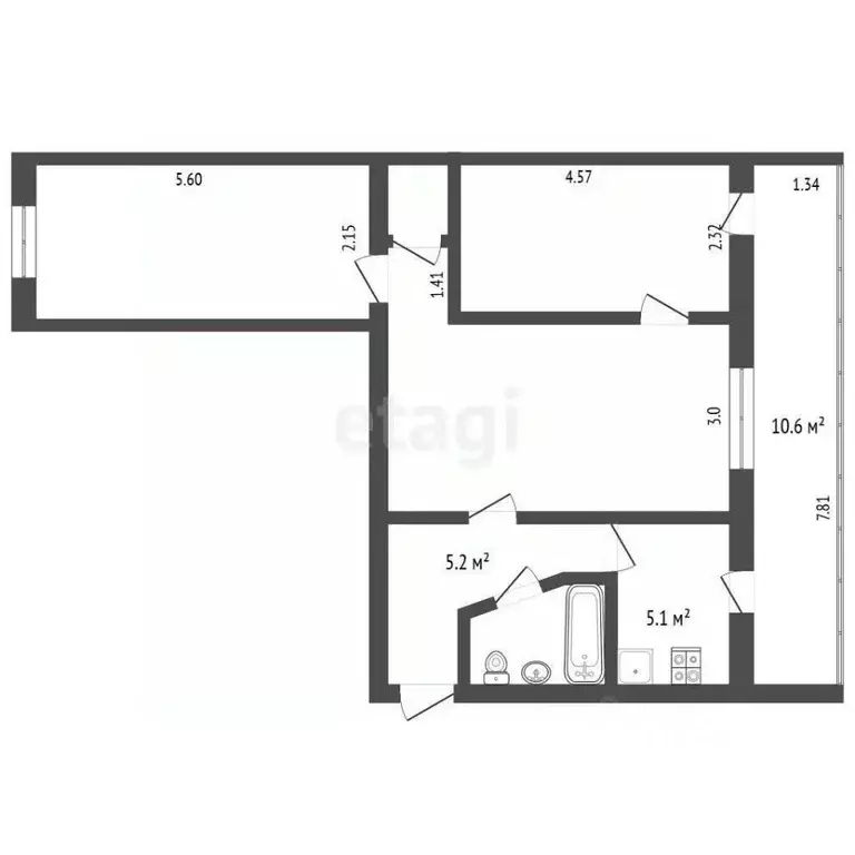 3-к кв. Ростовская область, Таганрог ул. Зои Космодемьянской, 18 (65.6 ... - Фото 0