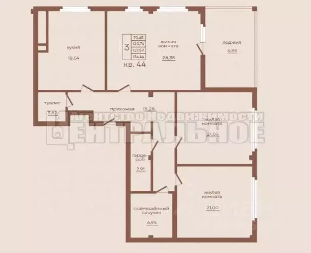 3-к кв. Смоленская область, Смоленск ул. Дохтурова, 3А (122.19 м) - Фото 1