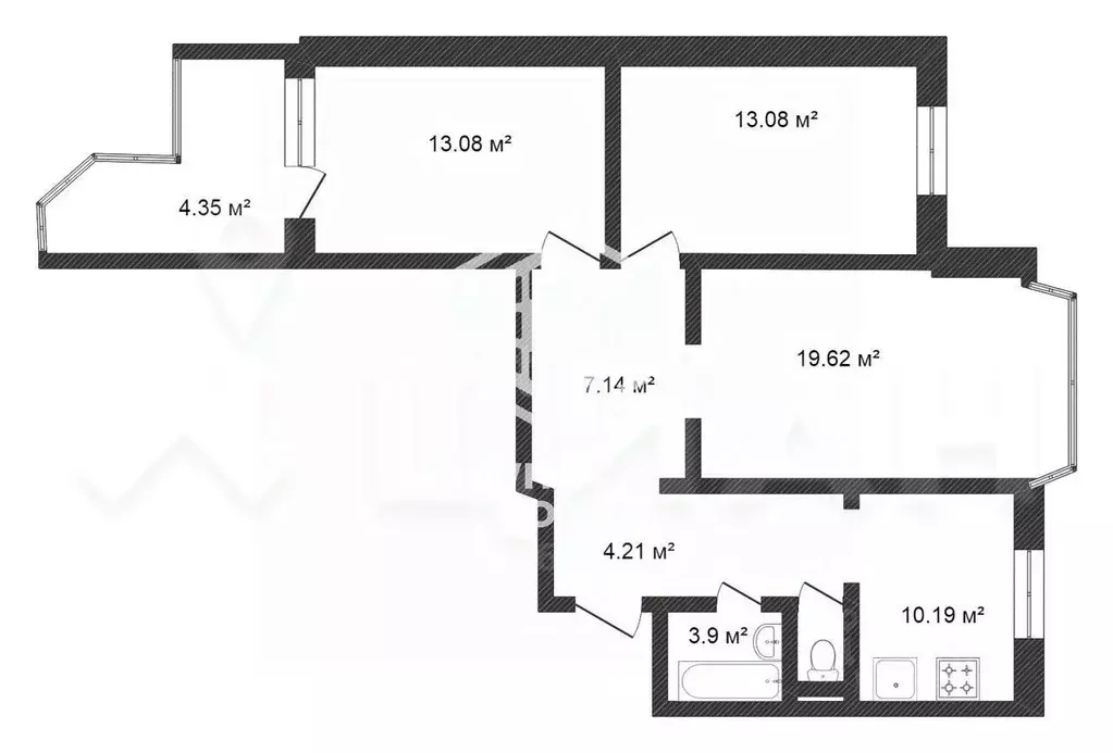 3-к кв. Москва Варшавское ш., 108К1 (74.5 м) - Фото 1