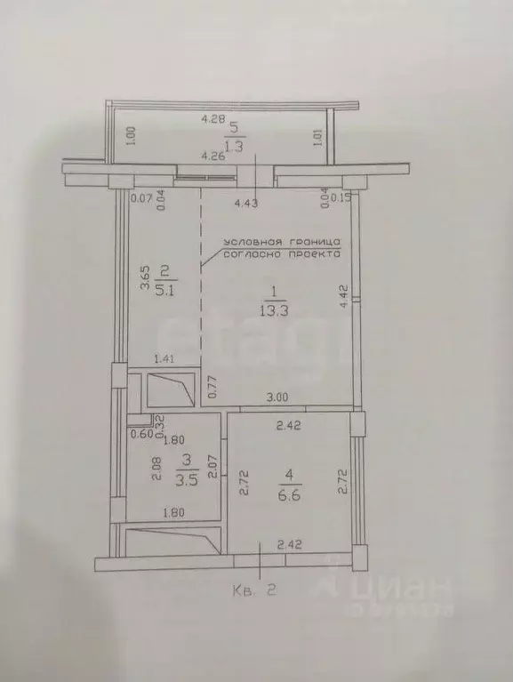 Студия Татарстан, Казань ул. Азата Аббасова, 11 (28.5 м) - Фото 1