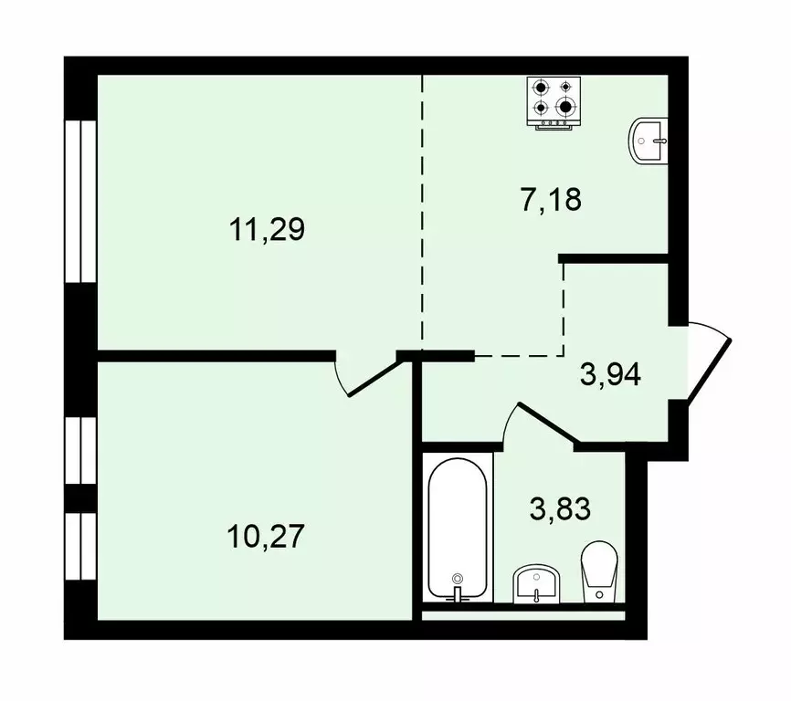 Продаётся 2-к квартира, 37 м - Фото 1
