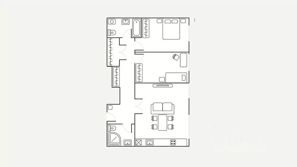 3-к кв. Москва ул. Василисы Кожиной, 13 (88.0 м) - Фото 2