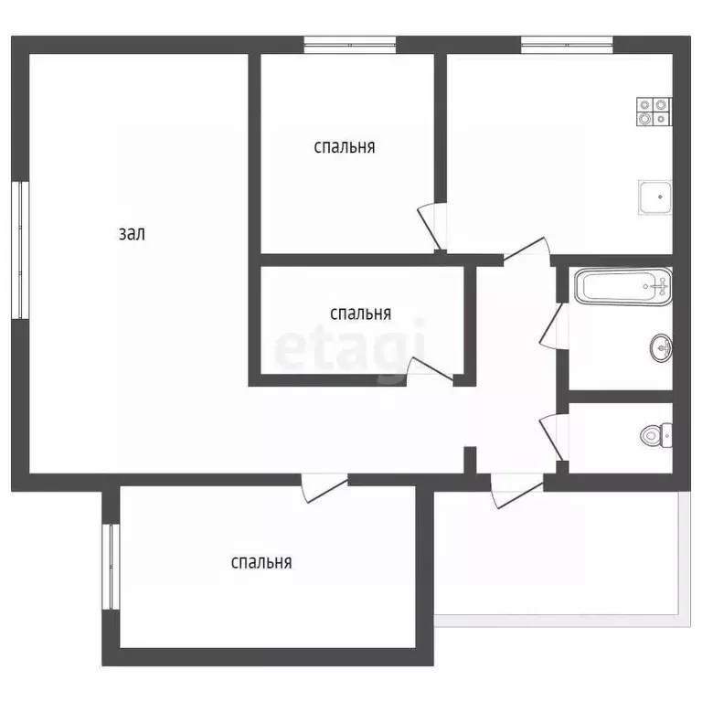 Дом в Ханты-Мансийский АО, Ханты-Мансийск ул. Свердлова, 66 (77 м) - Фото 1