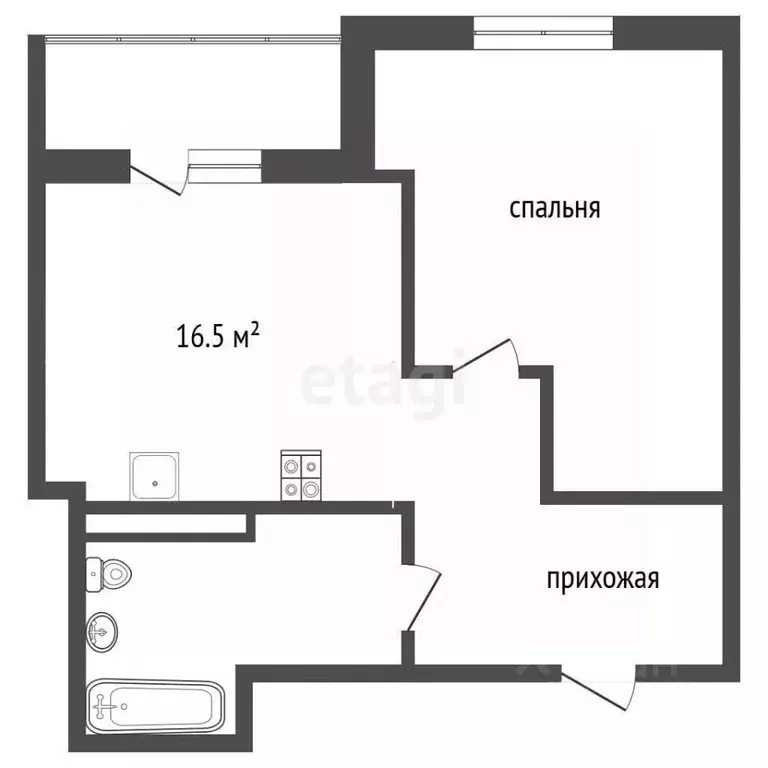 2-к кв. Челябинская область, Челябинск ул. Аношкина, 10 (53.3 м) - Фото 1