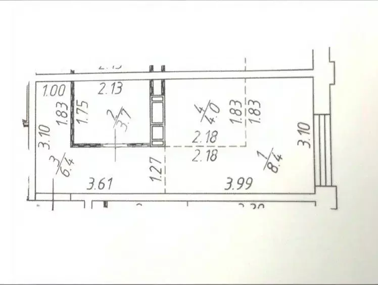 Студия Москва ул. Адмирала Корнилова, 76к1 (23.0 м) - Фото 2