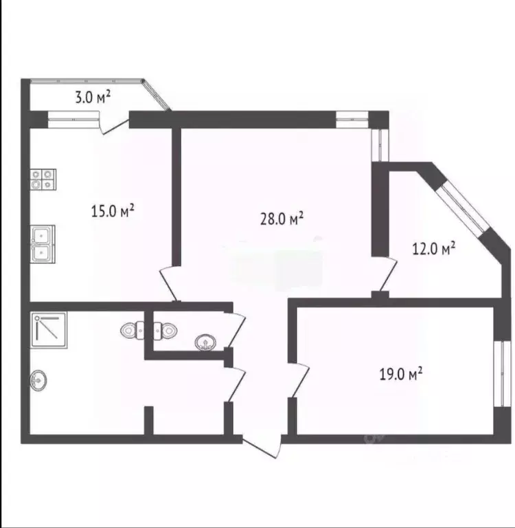 3-к кв. Ростовская область, Ростов-на-Дону ул. Шаумяна, 26 (93.0 м) - Фото 1