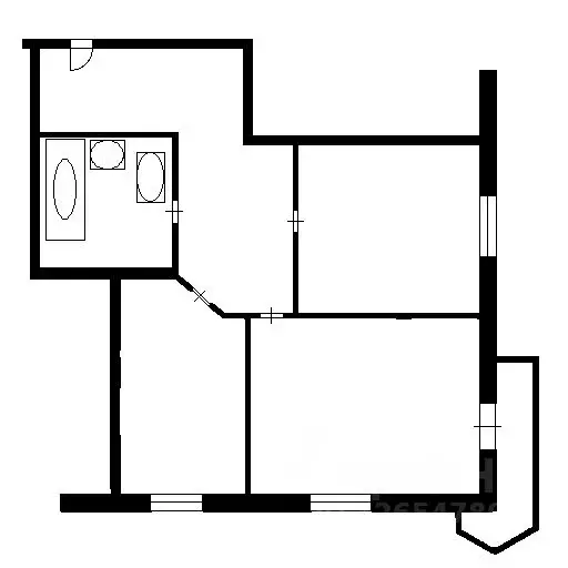 2-к кв. Новосибирская область, Новосибирск ул. Лескова, 21 (69.9 м) - Фото 1