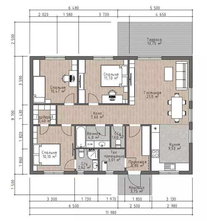 Дом в Балашиха, улица Крупской, 11 (110 м) - Фото 2