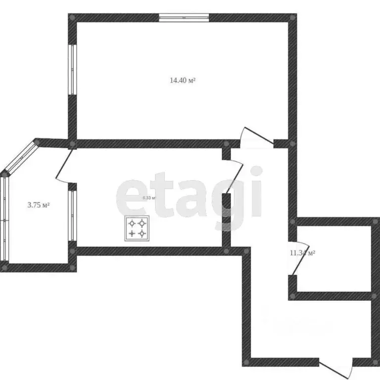 1-к кв. Ханты-Мансийский АО, Сургут ул. Крылова, 53/2 (44.3 м) - Фото 1