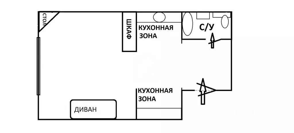 Студия Томская область, Томск ул. Полины Осипенко, 31 (18.8 м) - Фото 1