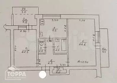 2-к. квартира, 52,5 м, 5/5 эт. - Фото 0