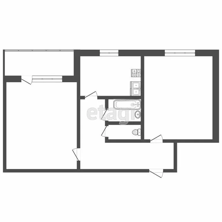 2-комнатная квартира: Саранск, проспект 70 лет Октября, 94 (49.3 м) - Фото 1