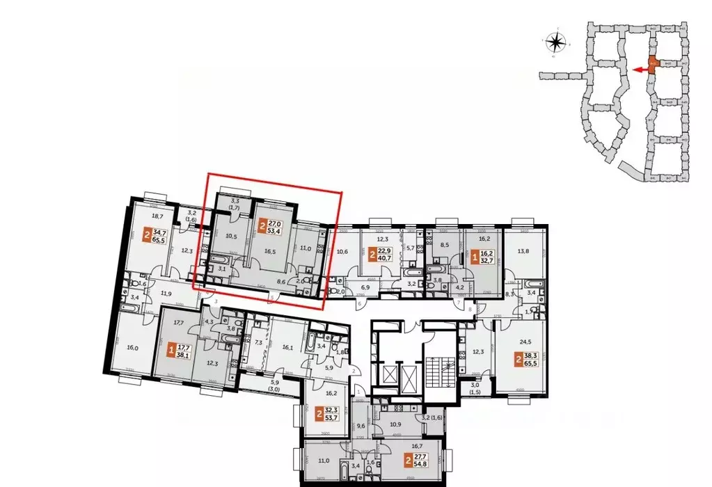 2-к кв. Московская область, Ленинский городской округ, пос. Развилка ... - Фото 1