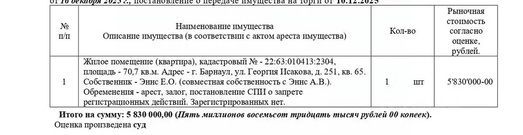 Свободной планировки кв. Алтайский край, Барнаул ул. Георгия Исакова, ... - Фото 1