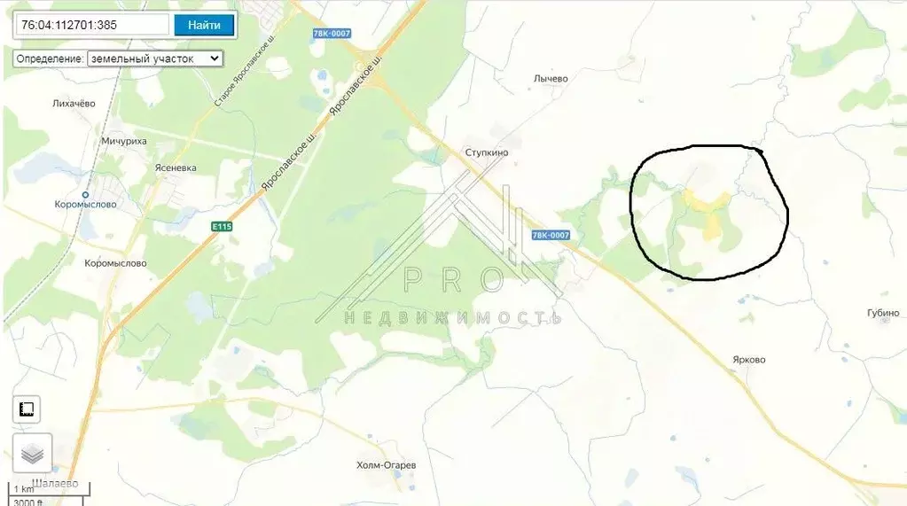 Участок в Ярославская область, Гаврилов-Ямский муниципальный округ, ... - Фото 1