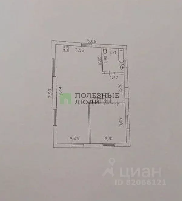 Дом в Курганская область, Курган Полянка-2 СНТ, 63 (60 м) - Фото 1
