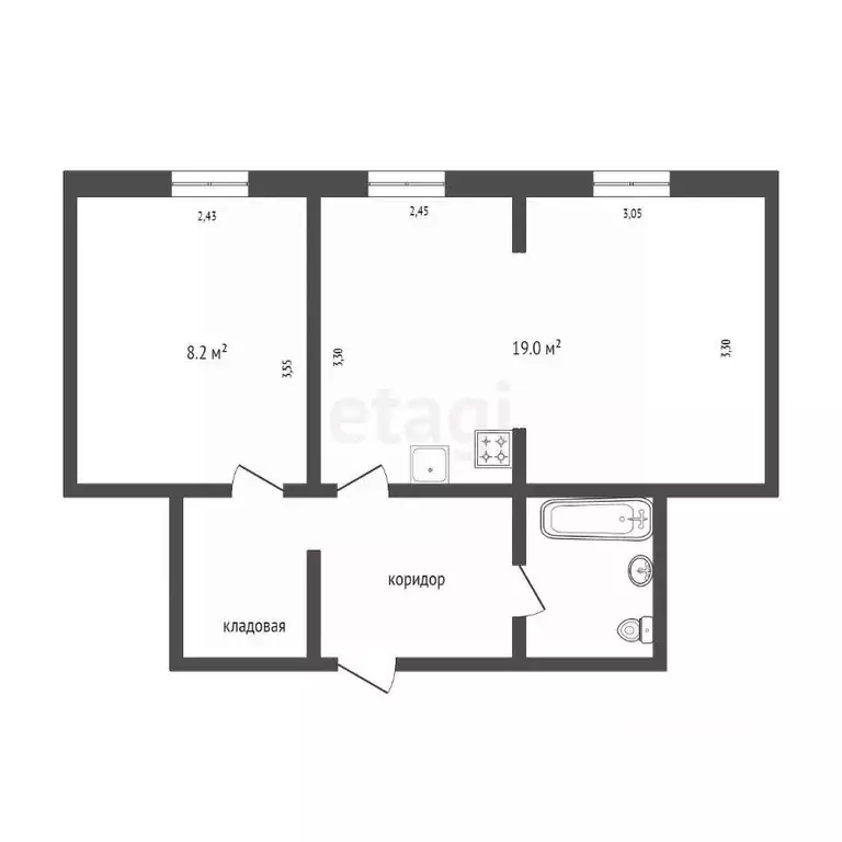 1-к кв. Камчатский край, Петропавловск-Камчатский Орбитальный проезд, ... - Фото 2