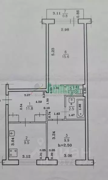 2-к кв. Забайкальский край, Чита 1-й мкр, 17 (51.0 м) - Фото 2