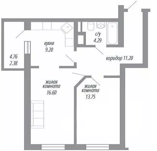 2-комнатная квартира: Батайск, улица Орджоникидзе, 2Г (58 м) - Фото 2