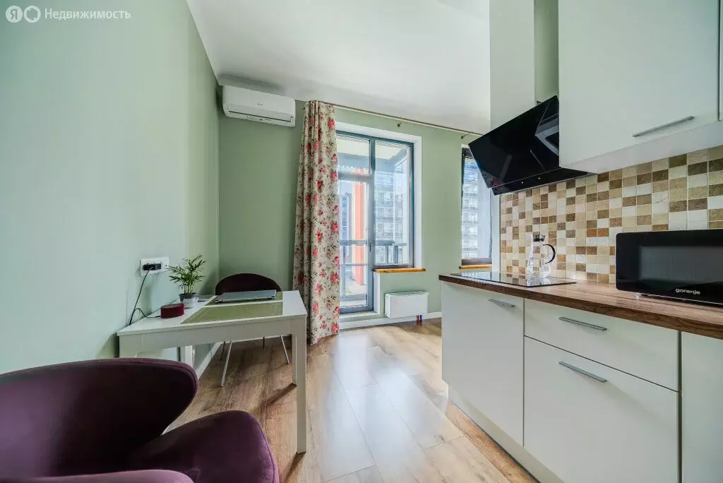 Квартира-студия: Санкт-Петербург, улица Александра Матросова, 1 (29 м) - Фото 2