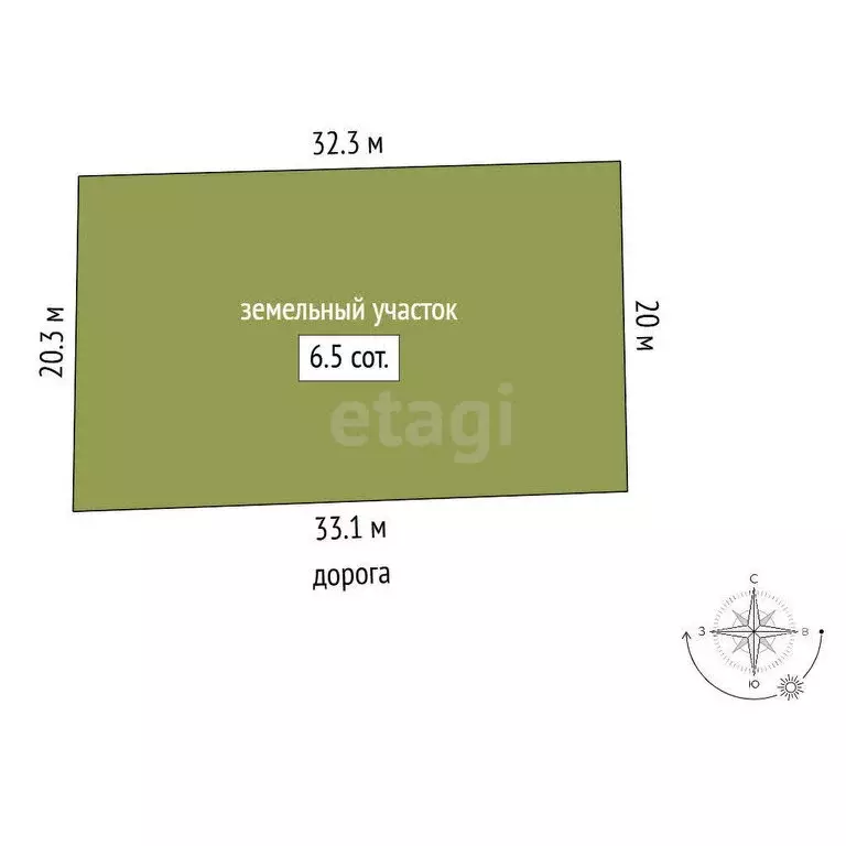 Участок в Альметьевск, СТ Буровик-1 (6.47 м) - Фото 1