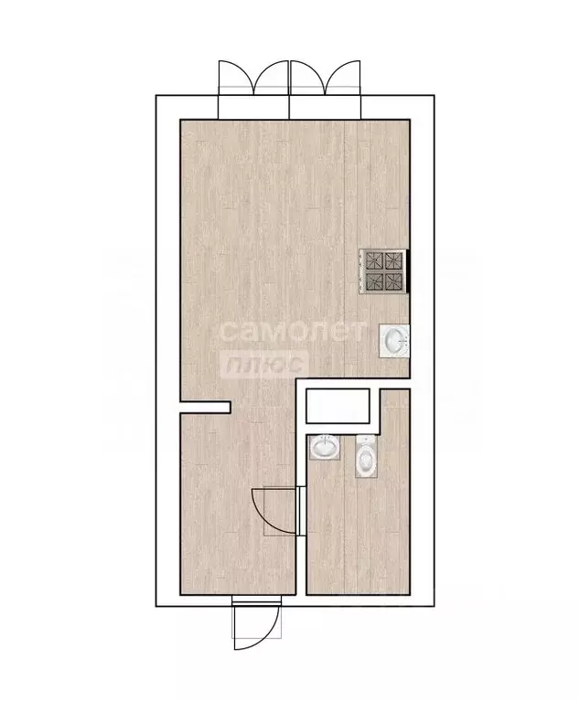 Студия Тюменская область, Тюмень Интернациональная ул., 199к9 (17.8 м) - Фото 2