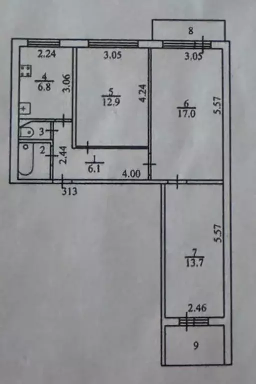 3-к кв. Новосибирская область, Новосибирск ул. Авиастроителей, 2/2 ... - Фото 0