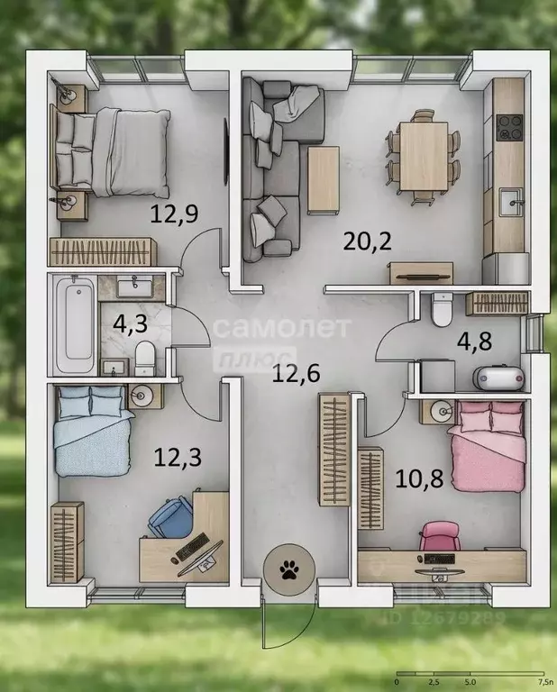 Дом в Липецкая область, Липецк ул. Калиновая (84 м) - Фото 2
