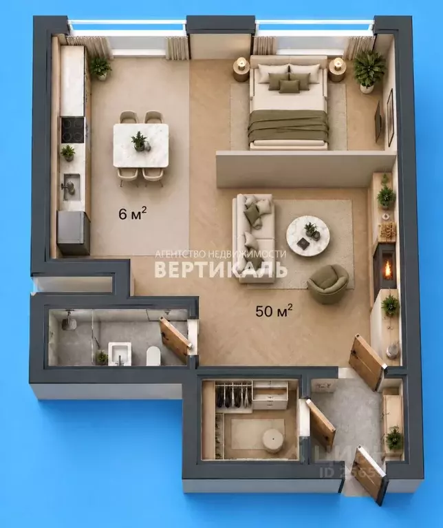 Студия Москва ул. Шаболовка, 23к4 (70.0 м) - Фото 2