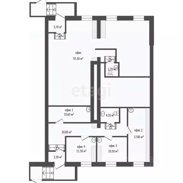 Офис в Тюменская область, Тюмень ул. Червишевский Тракт, 58 (178 м) - Фото 1