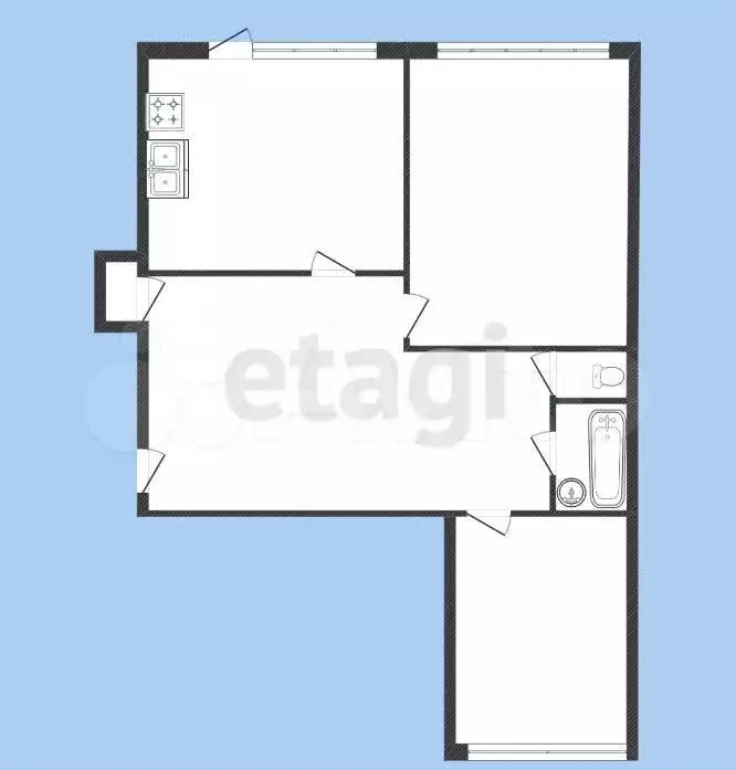 2-к. квартира, 60 м, 7/9 эт. - Фото 0