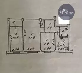 3-к. квартира, 54,7 м, 1/5 эт. - Фото 0