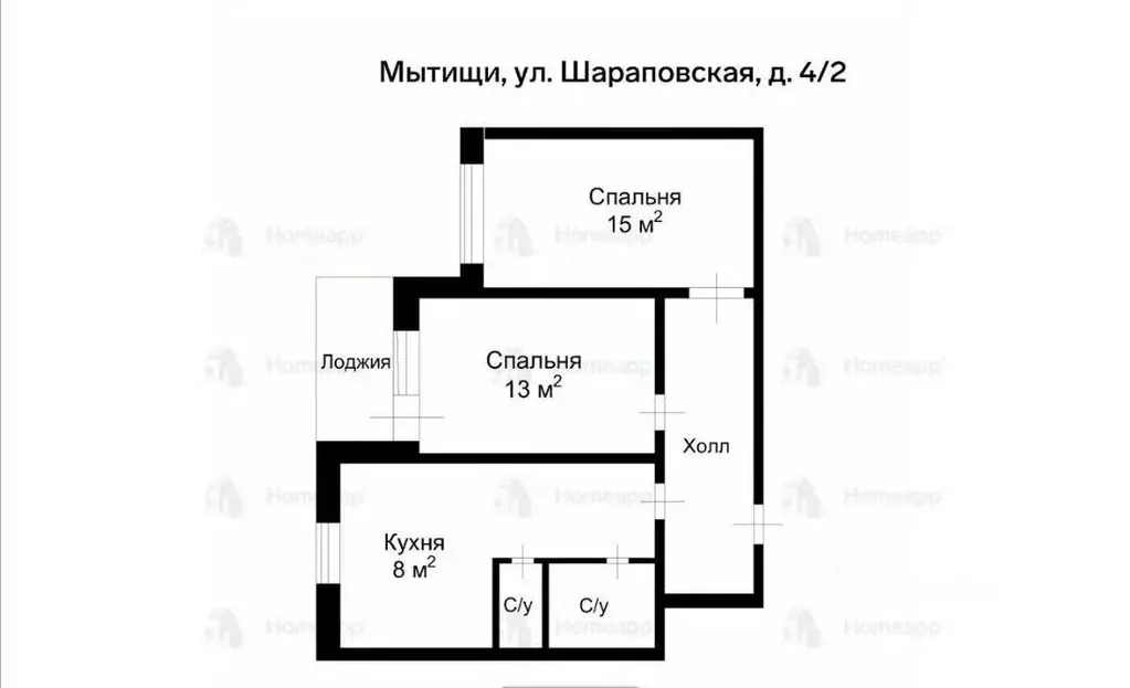 2-к кв. Московская область, Мытищи Шараповская ул., 4к2 (52.0 м) - Фото 1