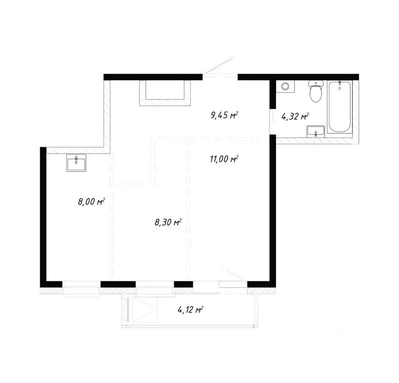 2-к кв. Иркутская область, Иркутск ул. Баррикад (45.19 м) - Фото 0