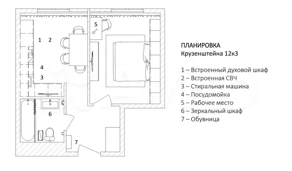 1-к. квартира, 33,9 м, 6/26 эт. - Фото 0