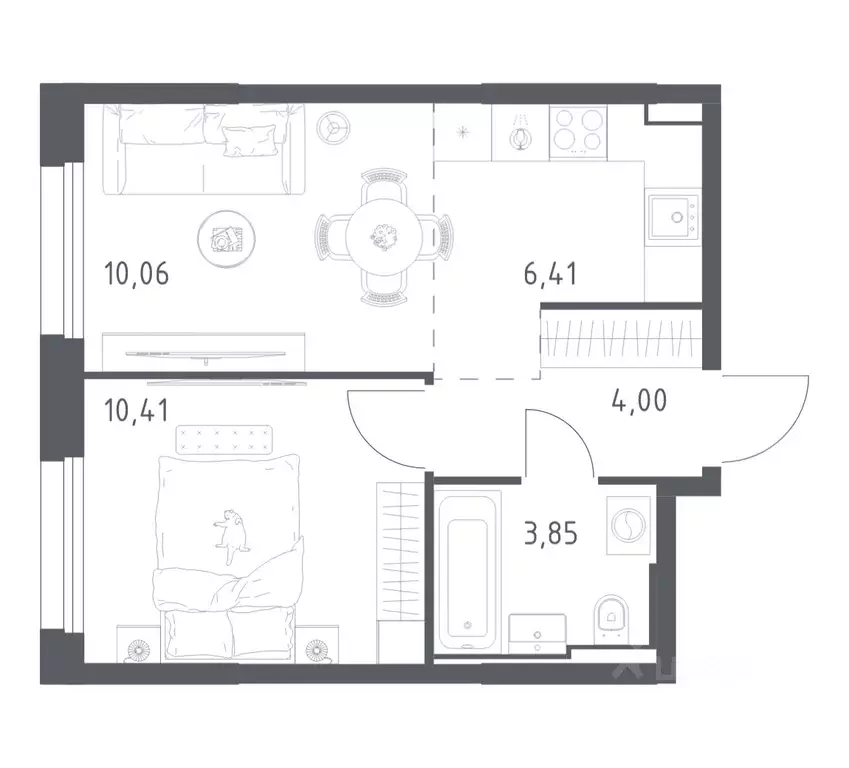 1-к кв. Московская область, Красногорск Квартал Строгино жилой ... - Фото 1