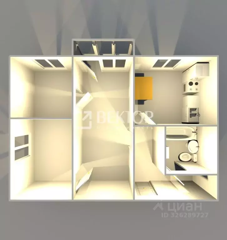 3-к кв. Ярославская область, Ярославль ул. Писемского, 56 (43.0 м) - Фото 2