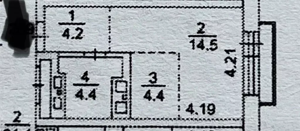 Студия Новосибирская область, Новосибирск ул. Никитина, 67 (27.5 м) - Фото 2