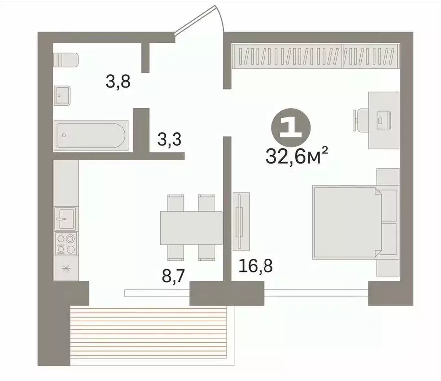 1-к кв. Новосибирская область, Новосибирск ул. Ключ-Камышенское плато, ... - Фото 2