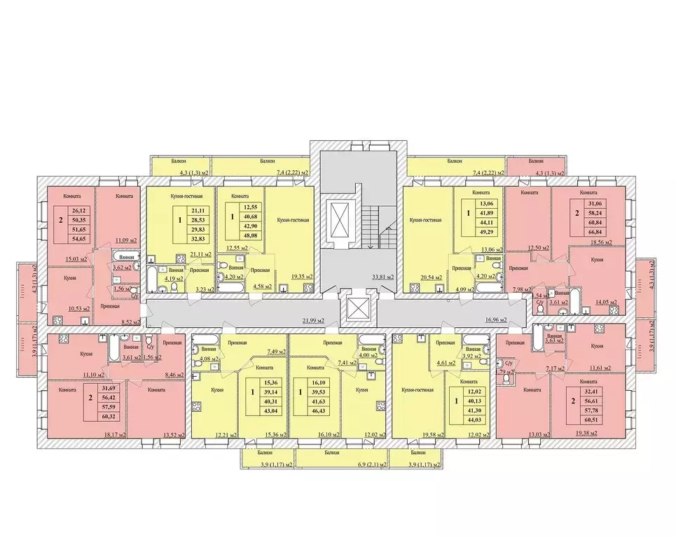 2-к кв. Ярославская область, Ярославль Уютный Квартал жилой комплекс ... - Фото 2