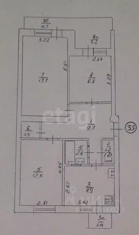 3-к кв. Крым, Черноморское пгт ул. Рыбацкая, 34А (63.5 м) - Фото 2