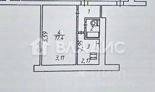 1-к кв. Калужская область, Калуга ул. Гурьянова, 33 (29.2 м) - Фото 2
