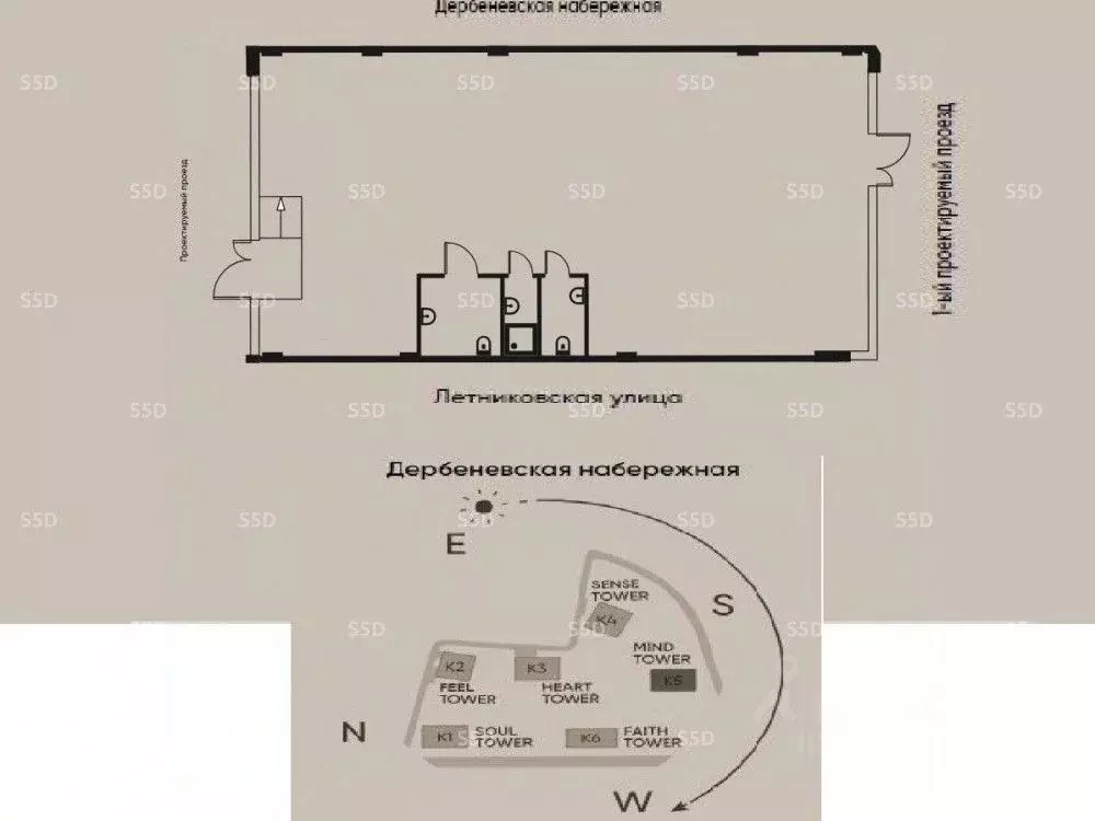 Торговая площадь в Москва Хай Лайф жилой комплекс (150 м) - Фото 2