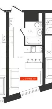 Продаётся квартира-студия, 19.88 м - Фото 1