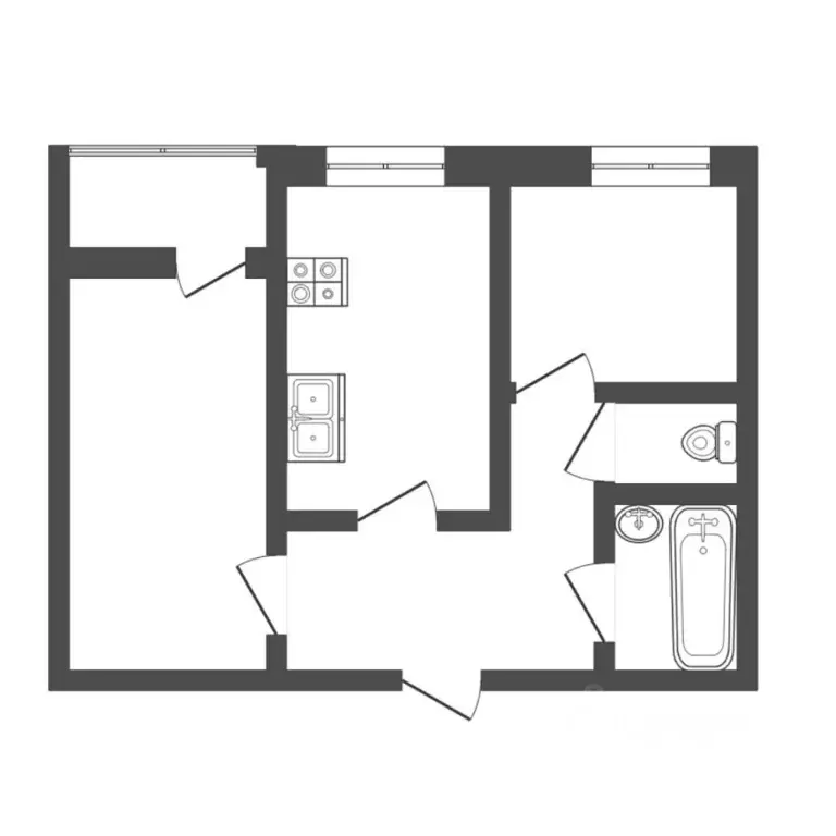 2-к кв. Тюменская область, Тюмень ул. Вересковая, 19 (50.9 м) - Фото 2
