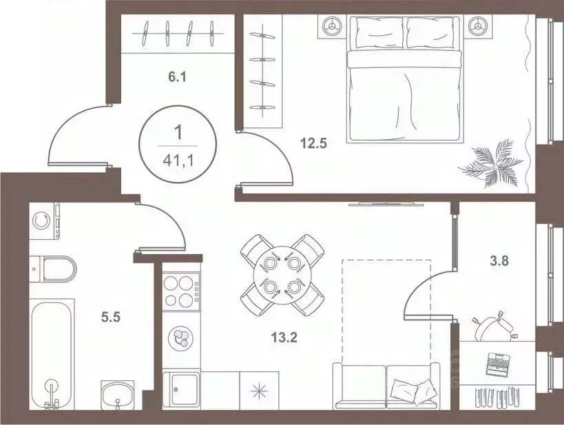 1-к кв. Пензенская область, Пенза Арбеково жилрайон, Дальнее Арбеково ... - Фото 2