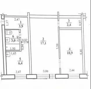 2-комнатная квартира: Нерчинск, Красноармейская улица, 84 (44 м) - Фото 1